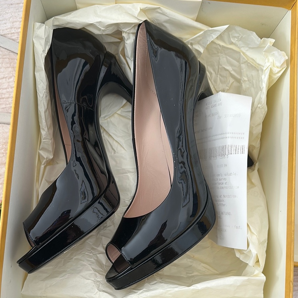 Fendi Black Patent Leather Stiletto Heels